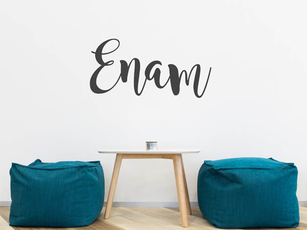 Wandtattoo Enam in Handschrift