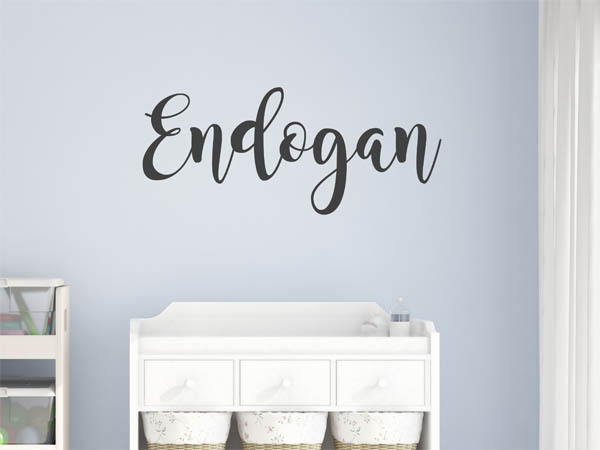 Wandtattoo Endogan in Handschrift