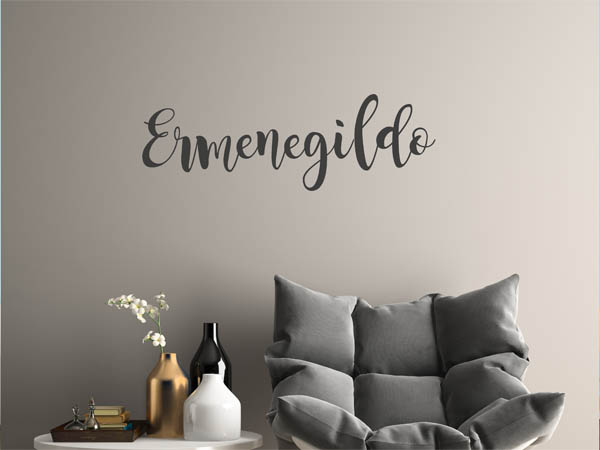 Wandtattoo Ermenegildo in Handschrift