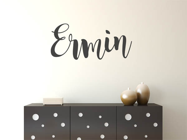 Wandtattoo Ermin in Handschrift