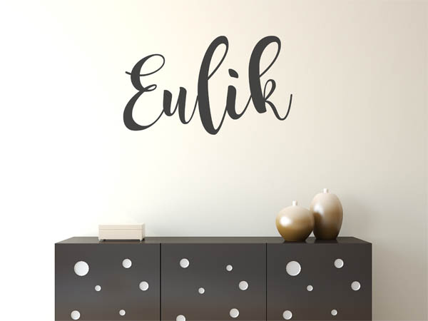Wandtattoo Eulik in Handschrift