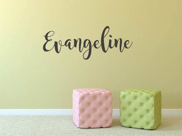 Wandtattoo Evangeline in Handschrift