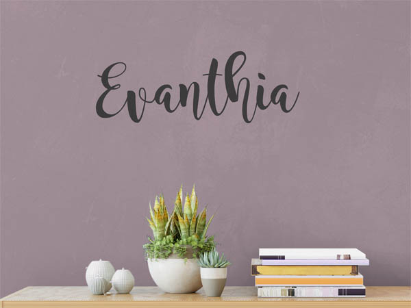 Wandtattoo Evanthia in Handschrift