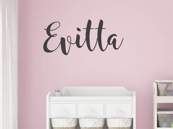 Wandtattoo Evitta in Handschrift