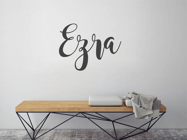 Wandtattoo Ezra in Handschrift