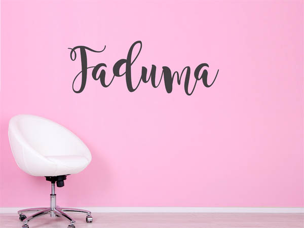 Wandtattoo Faduma in Handschrift