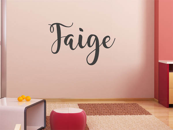 Wandtattoo Faige in Handschrift