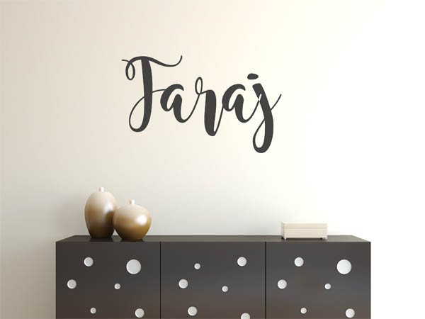 Wandtattoo Faraj in Handschrift