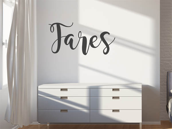 Wandtattoo Fares in Handschrift