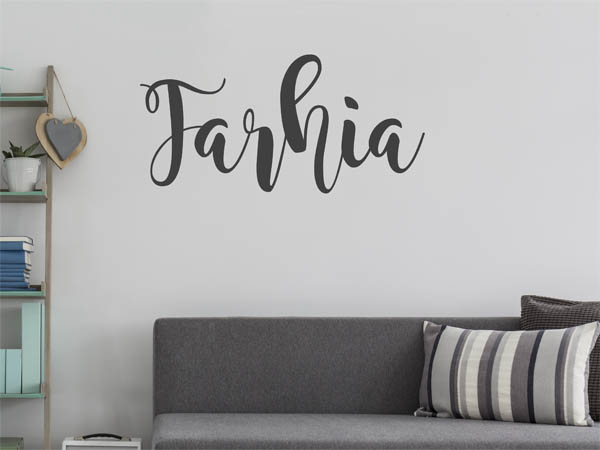 Wandtattoo Farhia in Handschrift