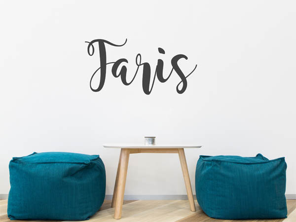 Wandtattoo Faris in Handschrift
