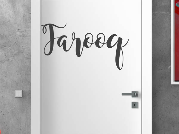 Wandtattoo Farooq in Handschrift