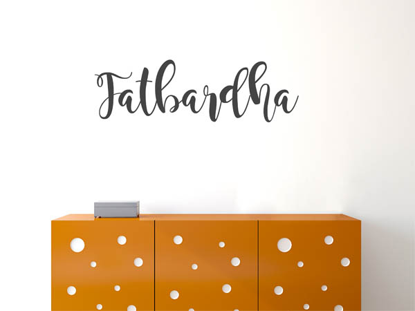 Wandtattoo Fatbardha in Handschrift