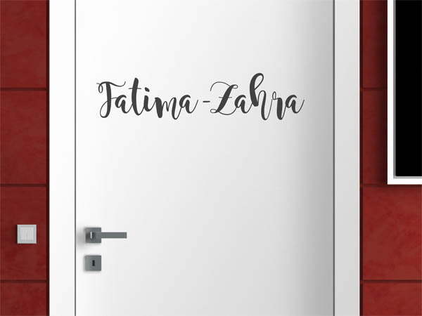 Wandtattoo Fatima-Zahra in Handschrift