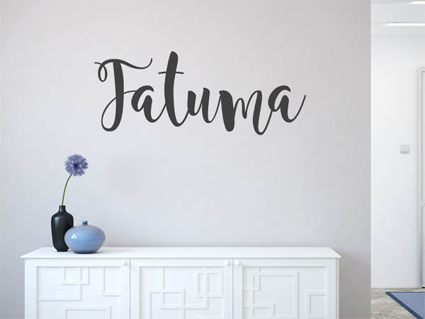 Wandtattoo Fatuma in Handschrift