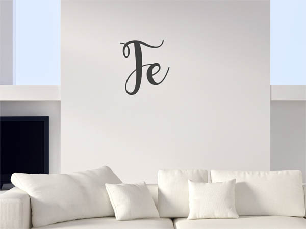 Wandtattoo Fe in Handschrift