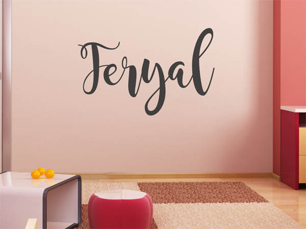 Wandtattoo Feryal in Handschrift
