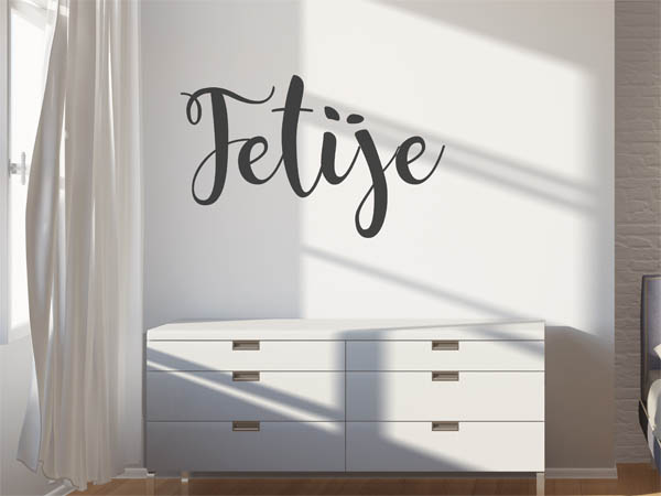 Wandtattoo Fetije in Handschrift
