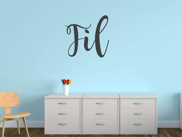 Wandtattoo Fil in Handschrift