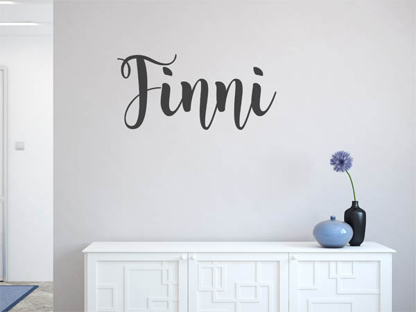 Wandtattoo Finni in Handschrift