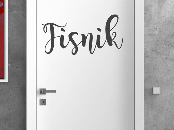 Wandtattoo Fisnik in Handschrift