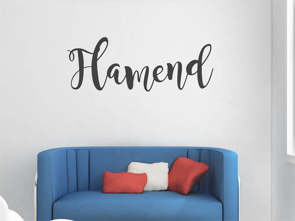 Wandtattoo Flamend in Handschrift