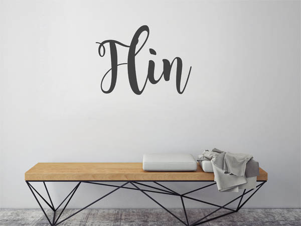 Wandtattoo Flin in Handschrift