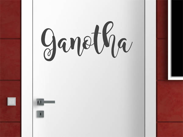 Wandtattoo Ganotha in Handschrift