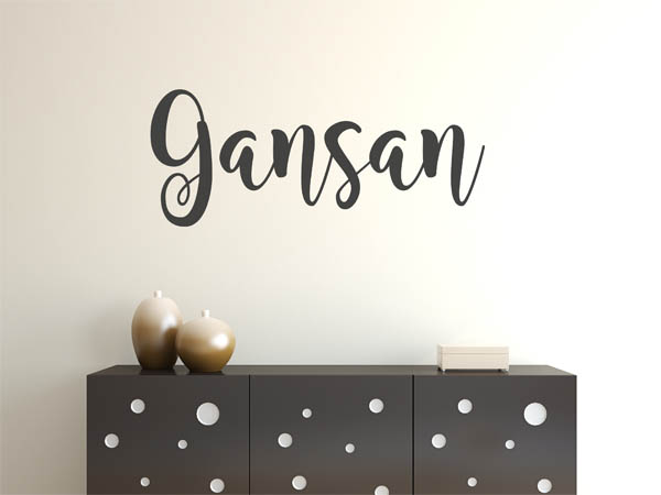 Wandtattoo Gansan in Handschrift