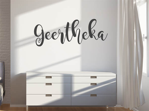 Wandtattoo Geertheka in Handschrift