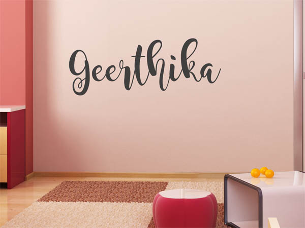 Wandtattoo Geerthika in Handschrift