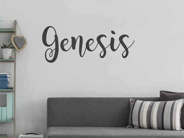 Wandtattoo Genesis in Handschrift