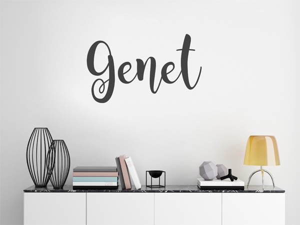 Wandtattoo Genet in Handschrift