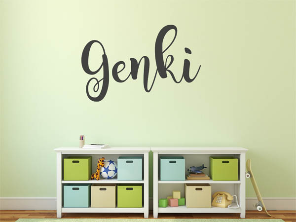 Wandtattoo Genki in Handschrift