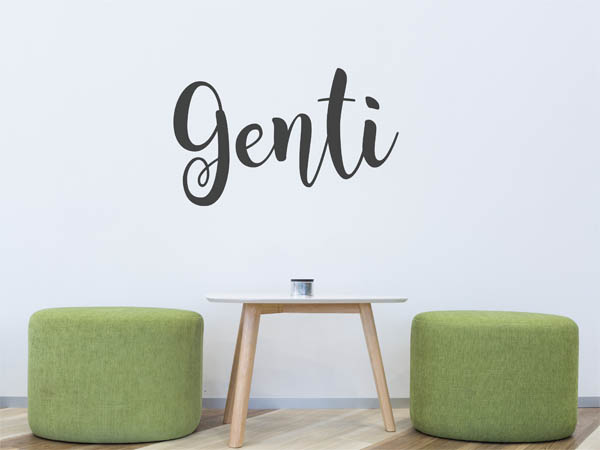 Wandtattoo Genti in Handschrift