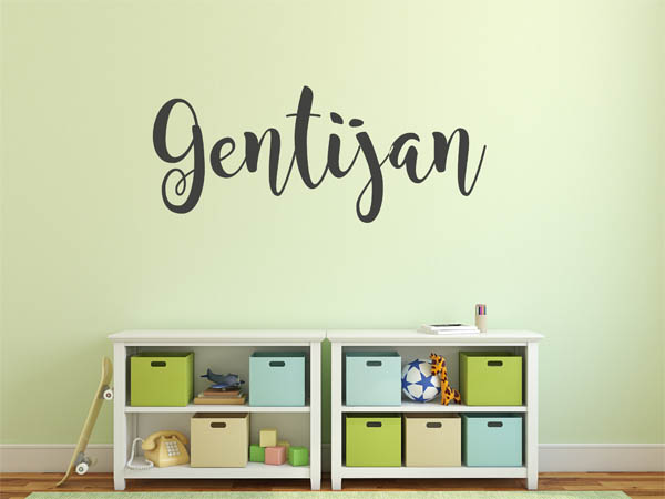 Wandtattoo Gentijan in Handschrift