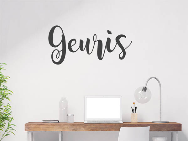 Wandtattoo Geuris in Handschrift