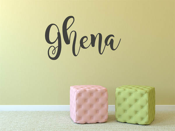 Wandtattoo Ghena in Handschrift