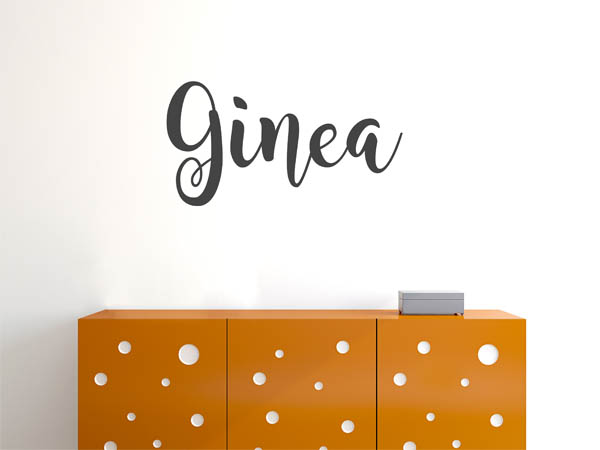 Wandtattoo Ginea in Handschrift