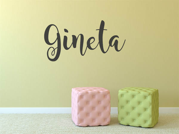 Wandtattoo Gineta in Handschrift