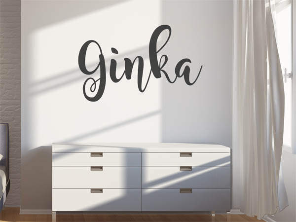 Wandtattoo Ginka in Handschrift