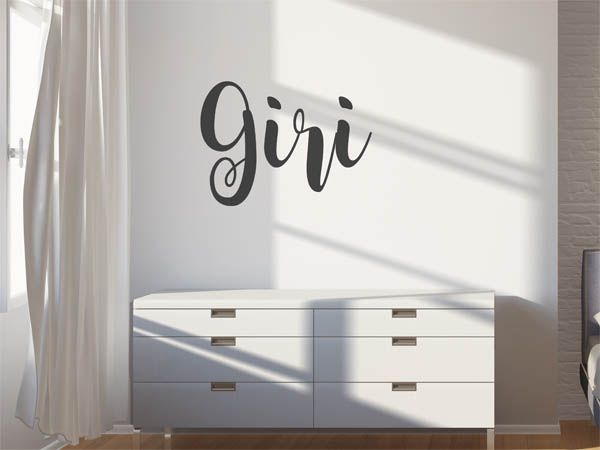 Wandtattoo Giri in Handschrift
