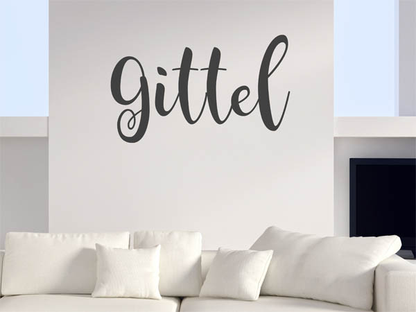 Wandtattoo Gittel in Handschrift