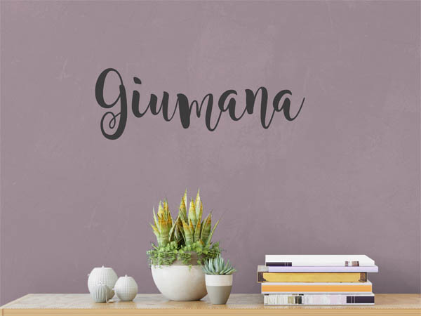 Wandtattoo Giumana in Handschrift