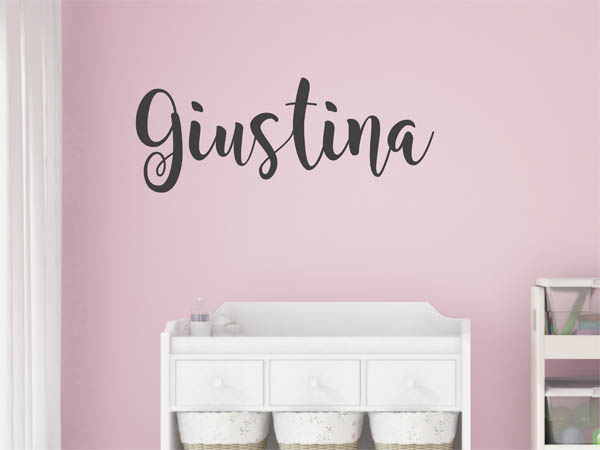 Wandtattoo Giustina in Handschrift
