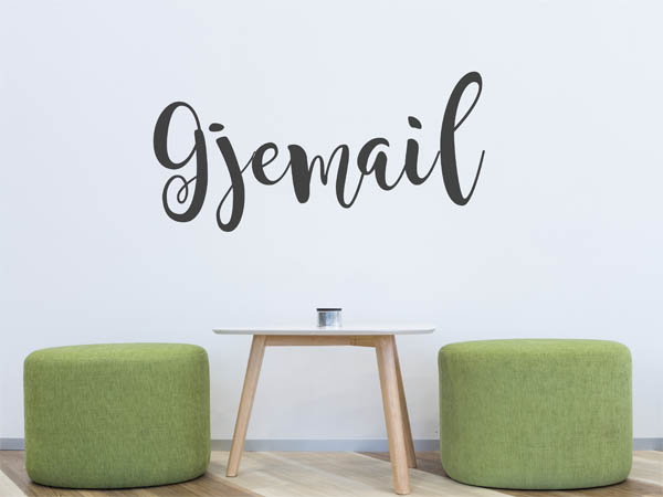 Wandtattoo Gjemail in Handschrift