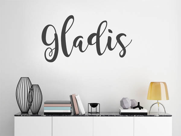 Wandtattoo Gladis in Handschrift