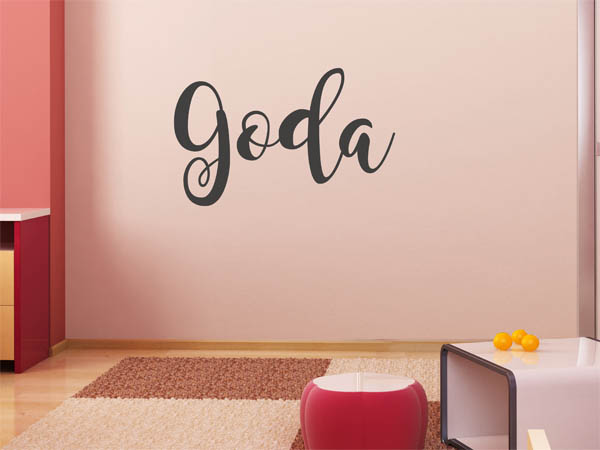 Wandtattoo Goda in Handschrift