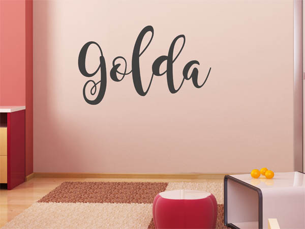 Wandtattoo Golda in Handschrift