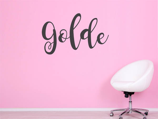 Wandtattoo Golde in Handschrift